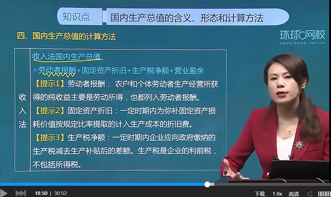 环球网校刘艳霞老师讲的怎么样