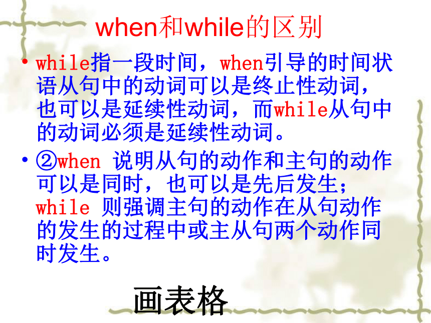 过去进行时中while的用法__过去进行时和while连用